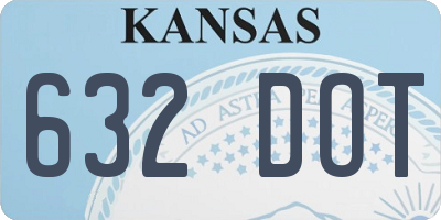 KS license plate 632DOT