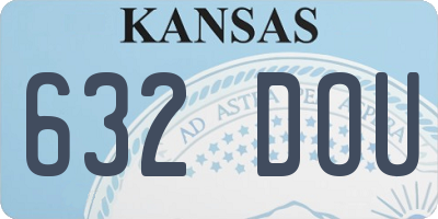 KS license plate 632DOU