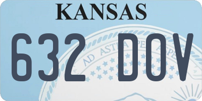 KS license plate 632DOV