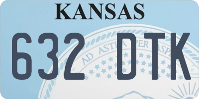 KS license plate 632DTK