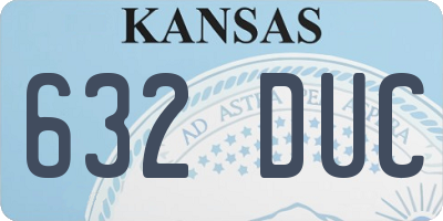 KS license plate 632DUC