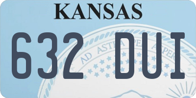 KS license plate 632DUI