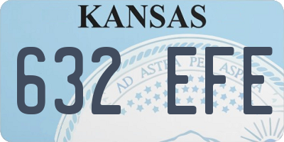KS license plate 632EFE