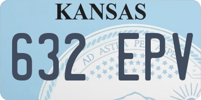 KS license plate 632EPV