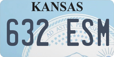 KS license plate 632ESM