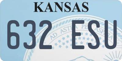 KS license plate 632ESU