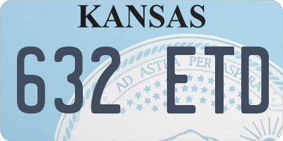 KS license plate 632ETD
