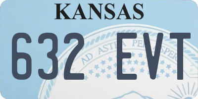 KS license plate 632EVT