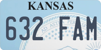KS license plate 632FAM