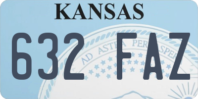 KS license plate 632FAZ