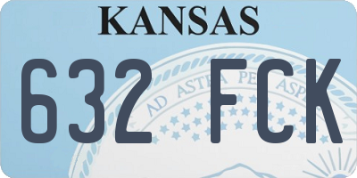 KS license plate 632FCK
