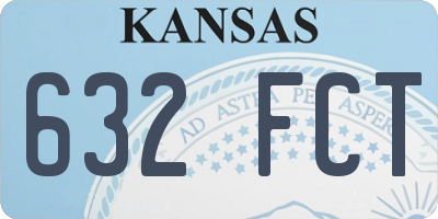 KS license plate 632FCT