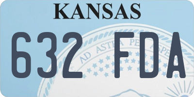 KS license plate 632FDA