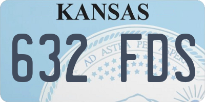KS license plate 632FDS