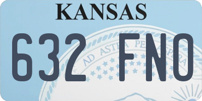 KS license plate 632FNO