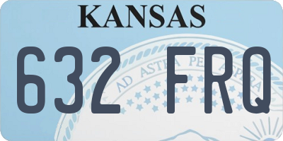 KS license plate 632FRQ