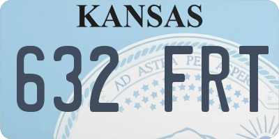 KS license plate 632FRT