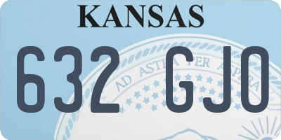 KS license plate 632GJO