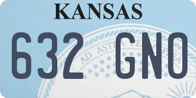 KS license plate 632GNO