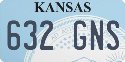 KS license plate 632GNS