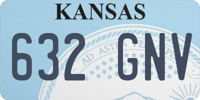 KS license plate 632GNV