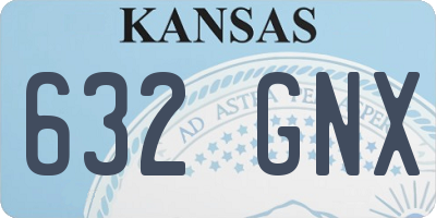 KS license plate 632GNX