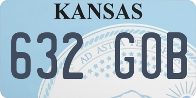 KS license plate 632GOB