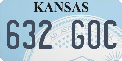 KS license plate 632GOC