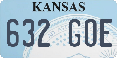 KS license plate 632GOE