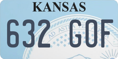 KS license plate 632GOF