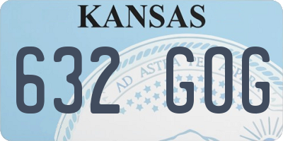KS license plate 632GOG