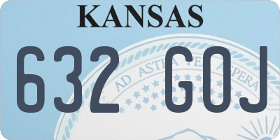 KS license plate 632GOJ