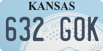 KS license plate 632GOK