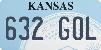 KS license plate 632GOL