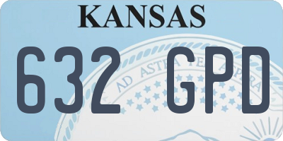 KS license plate 632GPD