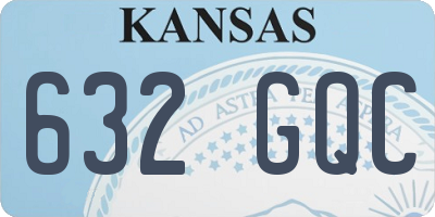 KS license plate 632GQC