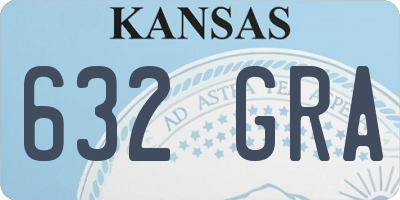 KS license plate 632GRA