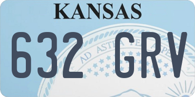 KS license plate 632GRV