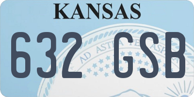 KS license plate 632GSB