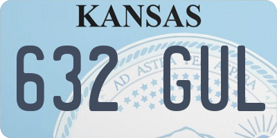 KS license plate 632GUL