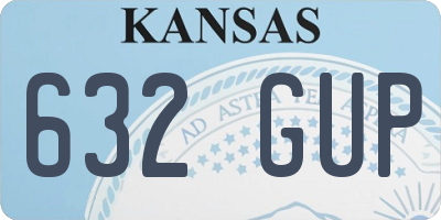 KS license plate 632GUP