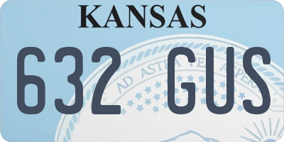 KS license plate 632GUS