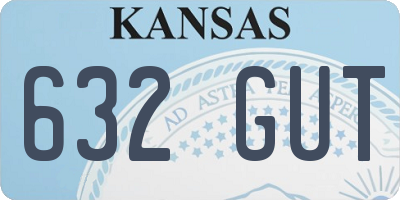 KS license plate 632GUT