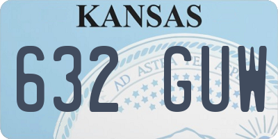 KS license plate 632GUW