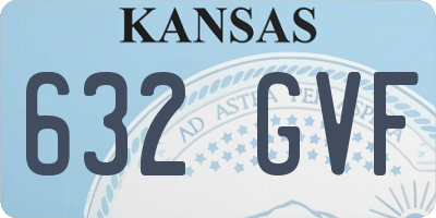 KS license plate 632GVF