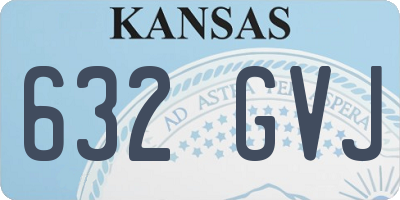 KS license plate 632GVJ