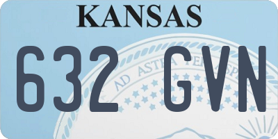 KS license plate 632GVN