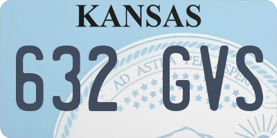 KS license plate 632GVS