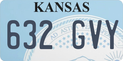 KS license plate 632GVY