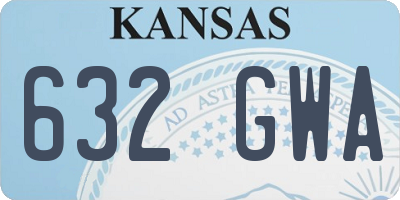 KS license plate 632GWA